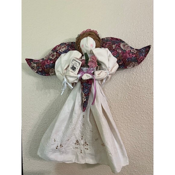 Handmade Ozarks Country Hanging Victorian Angel - Picture 1 of 10